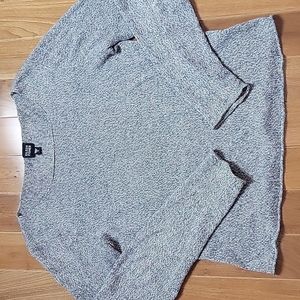 Eileen Fisher Long Sleeve Linen Sweater Blue Tan Small